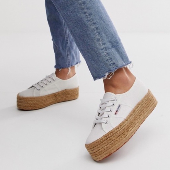 Superga Shoes - NEW Superga Womens US 8.5 Cotropew Platform White